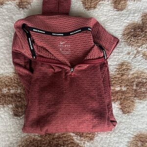 Nike Dri-FIT Textured Maroon Half-Zip Pullover